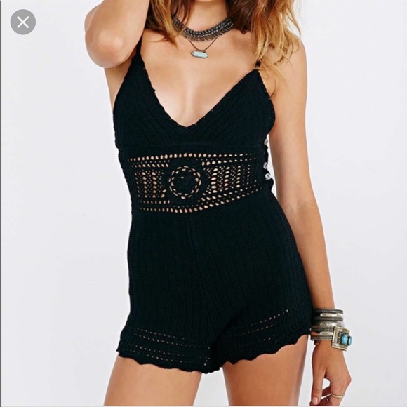 Kimchi Blue Crochet Romper - Picture 2 of 3